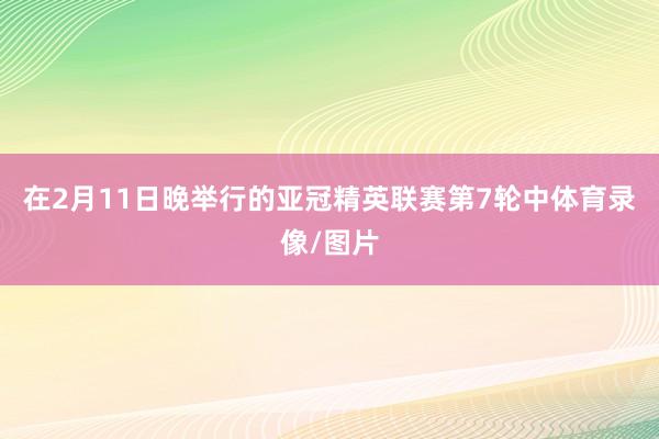 在2月11日晚举行的亚冠精英联赛第7轮中体育录像/图片