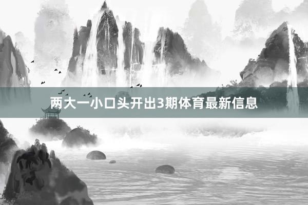 两大一小口头开出3期体育最新信息
