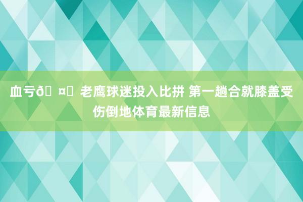 血亏🤕老鹰球迷投入比拼 第一趟合就膝盖受伤倒地体育最新信息