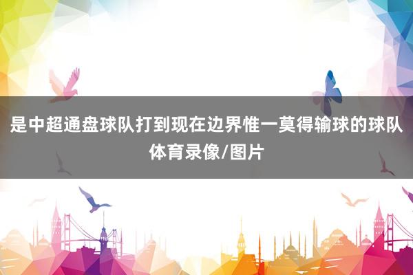 是中超通盘球队打到现在边界惟一莫得输球的球队体育录像/图片
