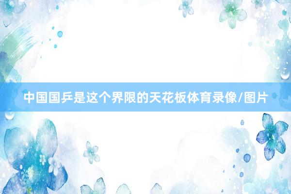 中国国乒是这个界限的天花板体育录像/图片