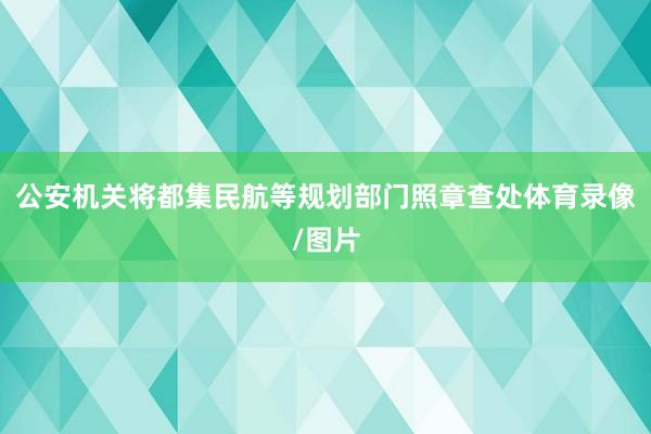 公安机关将都集民航等规划部门照章查处体育录像/图片