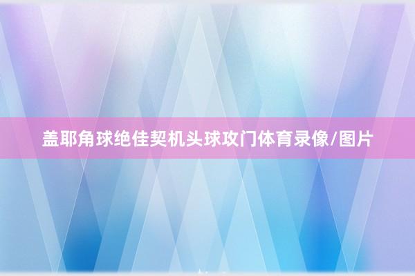盖耶角球绝佳契机头球攻门体育录像/图片