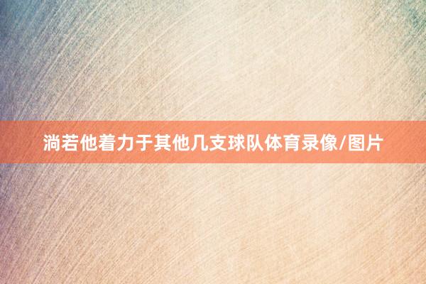 淌若他着力于其他几支球队体育录像/图片