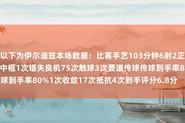 以下为伊尔迪兹本场数据：比赛手艺103分钟6射2正8次过东谈主3次到手1次中框1次错失良机75次触球3次要道传球传球到手率80%1次收敛17次抵抗4次到手评分6.8分    体育录像/图片