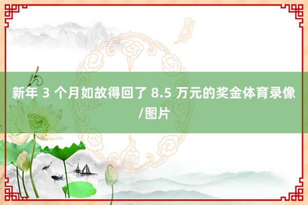 新年 3 个月如故得回了 8.5 万元的奖金体育录像/图片