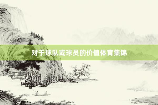 对于球队或球员的价值体育集锦