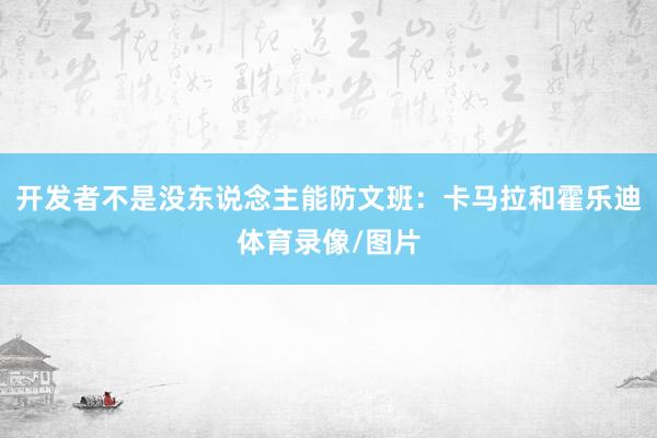 开发者不是没东说念主能防文班：卡马拉和霍乐迪体育录像/图片
