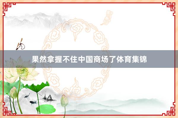 果然拿握不住中国商场了体育集锦