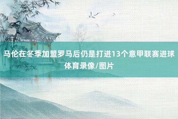 马伦在冬季加盟罗马后仍是打进13个意甲联赛进球体育录像/图片