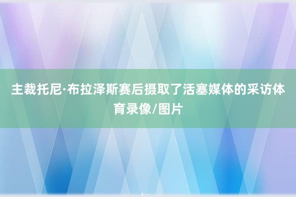主裁托尼·布拉泽斯赛后摄取了活塞媒体的采访体育录像/图片
